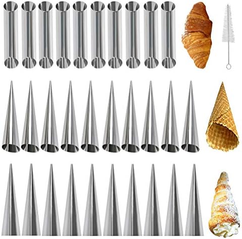 Stampini Cannoli Tradizionali In Alluminio Antiaderente - Set Da 25 Pezzi Per Dolci Fatti In Casa - Foto 2