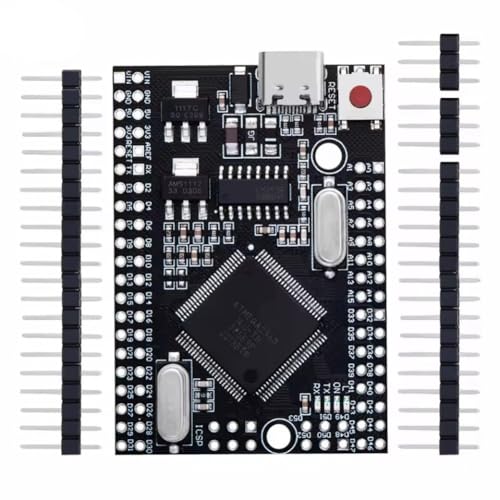 FACAIIO ATmega2560 - Placa de desarrollo con CH340G USB para Mega2560 para Pro, 5.4 x 3.8 cm, PCB negro, para MiniUSB, entrada de 6V-9V, salida de 5V y 3.3V
