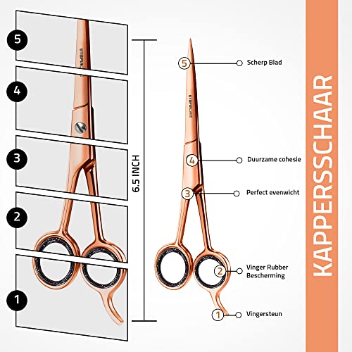 Image of Utopia Care Hair Cutting and Hairdressing Scissors 6.5 Inch, Premium Stainless Steel Shears with Smooth Razor and Sharp Edge Blades for Salons, Men, Women and Kids, Rose Gold