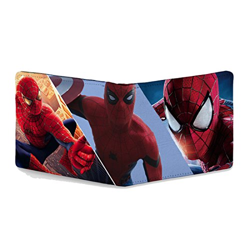 Image of ShopMantra Boys Wallet | Spiderman Wallet | Durable Faux Leather Superhero Bi-Fold Wallet for Teens & Adults | Gifts idea for Kids Boys