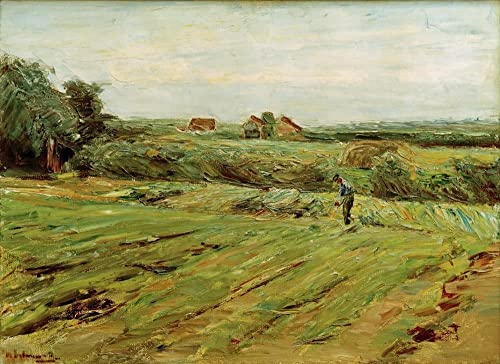Affiche impression d'art tableau Harvest Field Max Liebermann image sur toile de déco 60x90