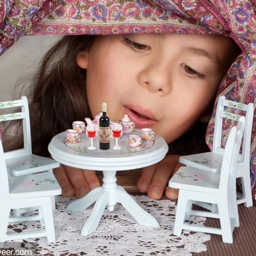 BESTonZON 4 Conjuntos De Mini Enfeites De Casa De Vinho Tinto Modelo De Garrafa De Vinho Decoração E