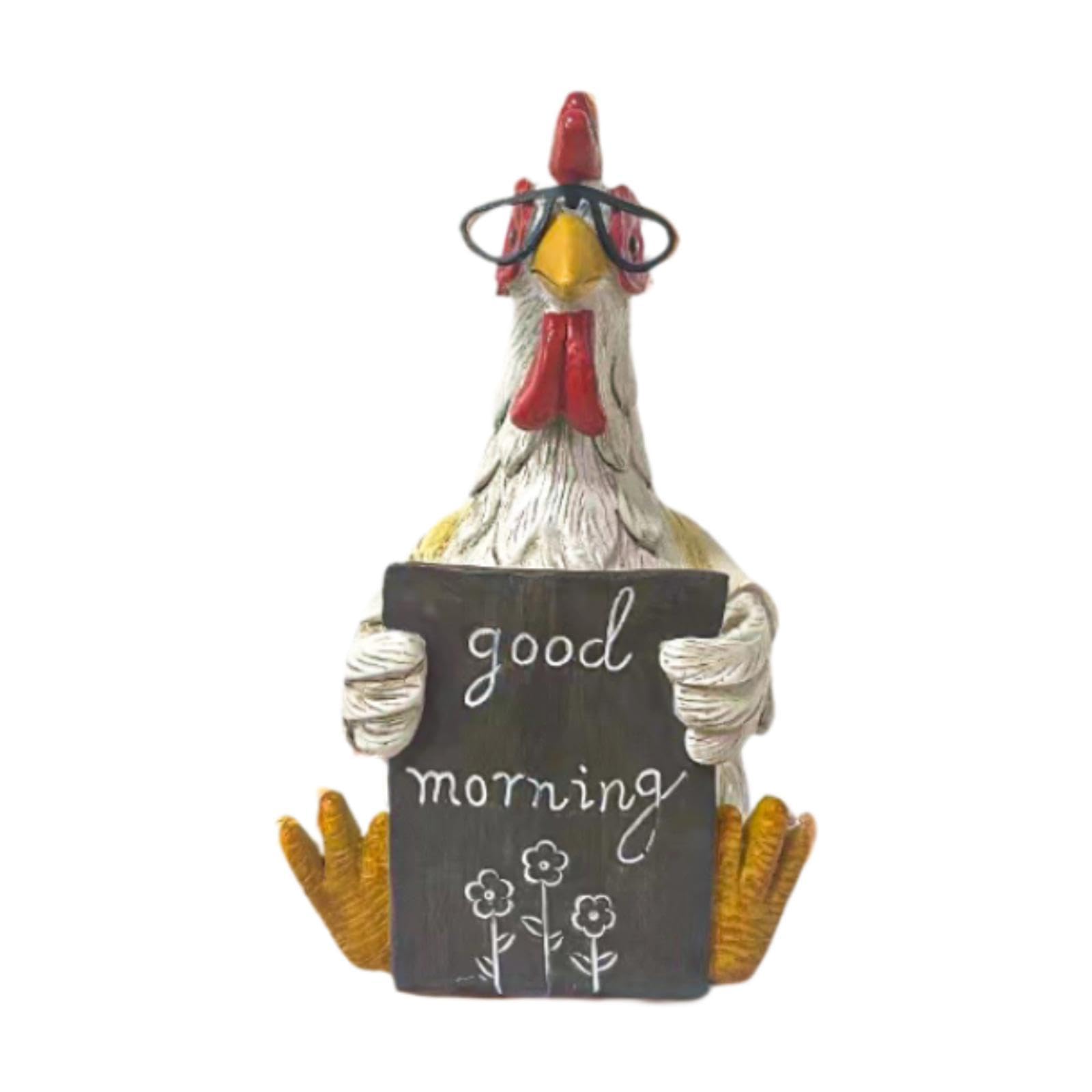 Statue de coq de cuisine pour décorer une table de campagne chic