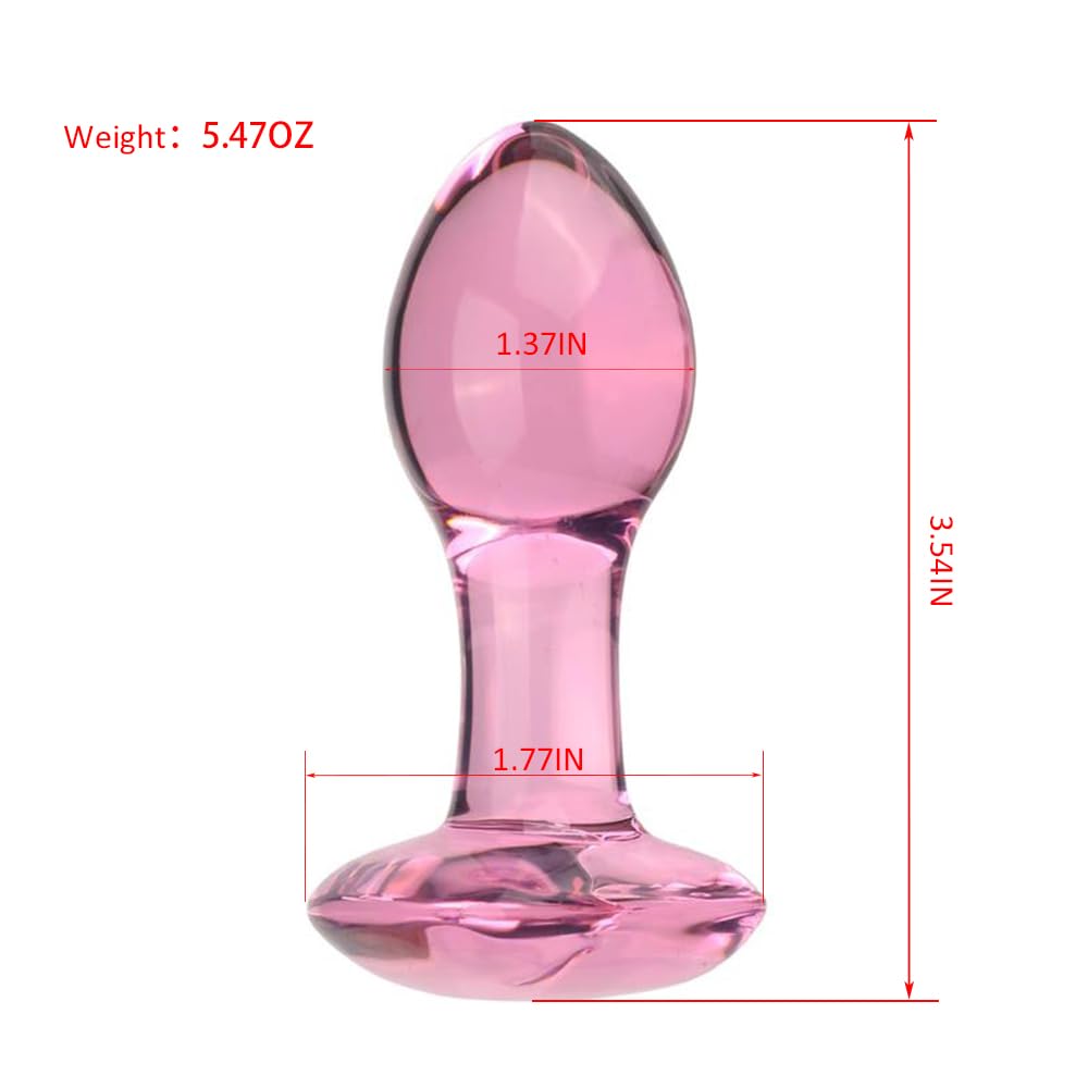 Pink Glass Butt Plug,Crystal Anal Plug,Adult Sex AnalToy,Sex Gifts,S&M Anal Trainer,Portable Bum Bomb Plug,Anal Expander Training Masturbation for Adult Female Men Women Gay and Couples: Heart