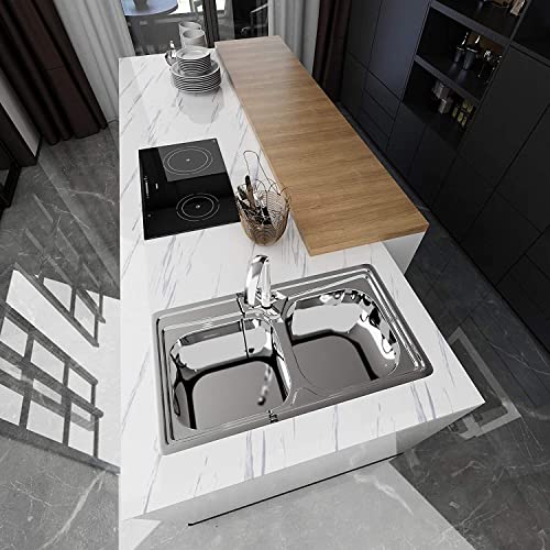 Image of KASHIVAL Vinyl Decorative for Cabinets Countertops Kitchen Shelves Liner Self Adhesive Film Peel and Stick Waterproof Removable White Glossy Wallpaper (Size : 60 * 200 cm) (White Marble A31)