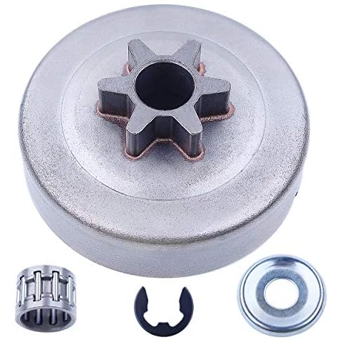 Mtanlo 3/8"-6T Spur Sprocket Clutch Drum Kit for Stihl MS171 MS181 MS211 MS 171 181 211 Chainsaw Replacement Parts with Needle Cage Bearing Washer Clip Cover
