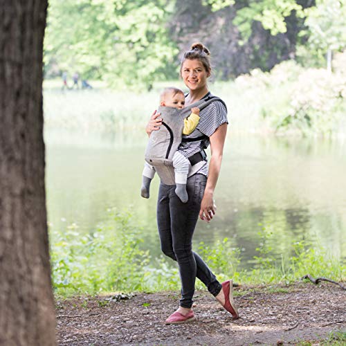 little Choice Urban Chic Babydrager, ergonomische buikdrager vanaf 3 maanden, comfortabele rugdrager met zonwering… - Image 3