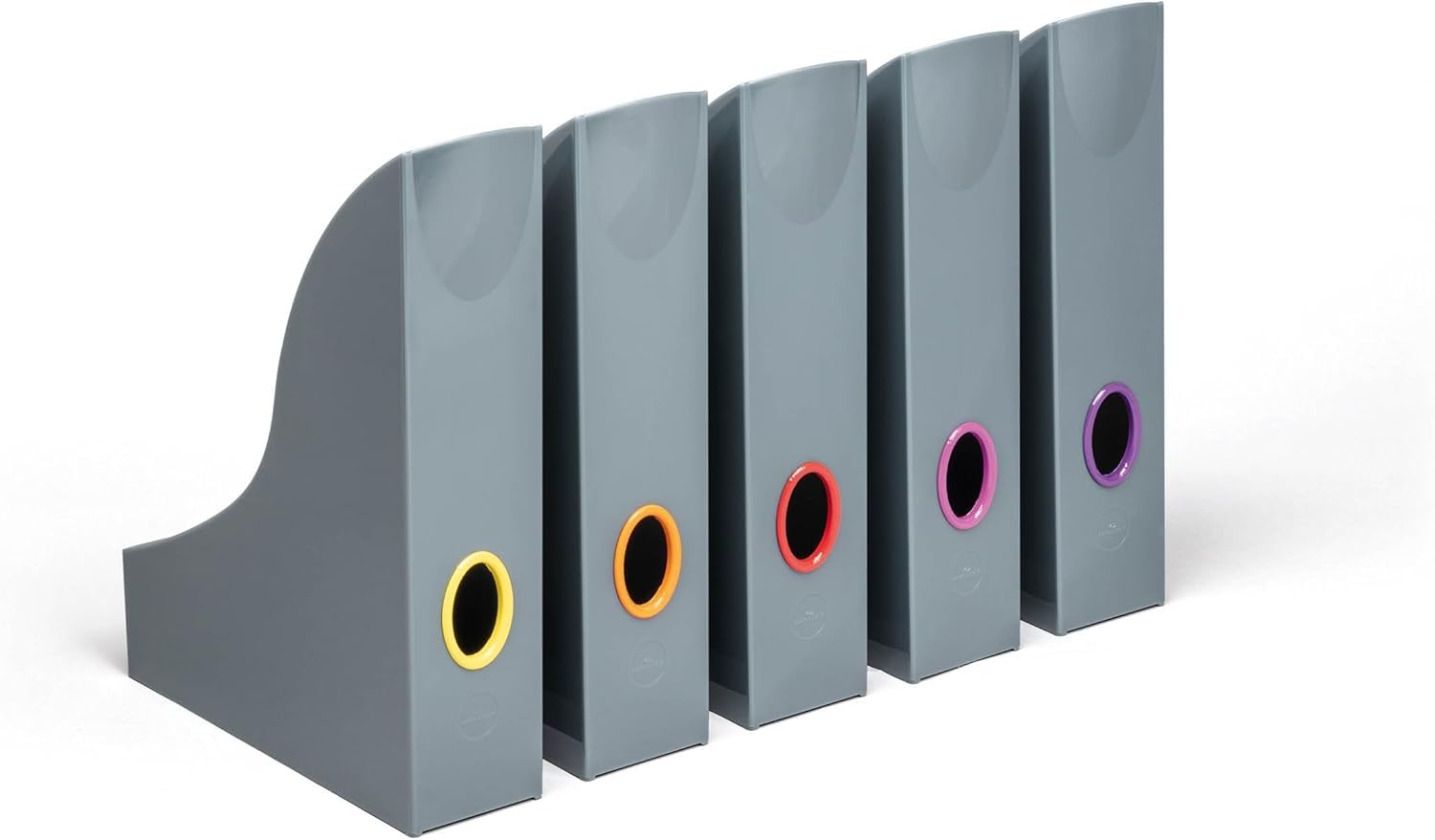 Durable VARICOLOR® Magazine Rack - Set of 5 Colour Coded Magazine Holders - Perfect for Storing Magazines, Folders, Documents