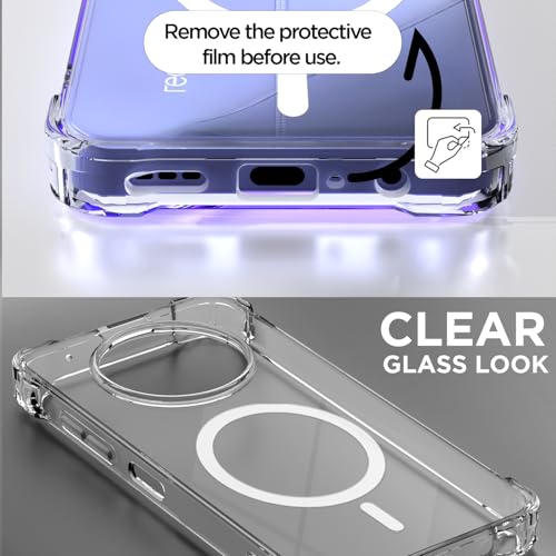 Image of Amazon Basics Back Cover for Realme 13 /12 / 12X 5G Mag-Safe Shockproof PC + TPU Protective Case Magnetic Support Bumper Case (Transparent Mag-Safe)