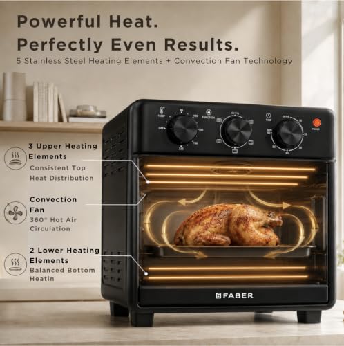 Faber Air Fryer Oven 14L 1400W CrispX PRO 14 BK - Image 4
