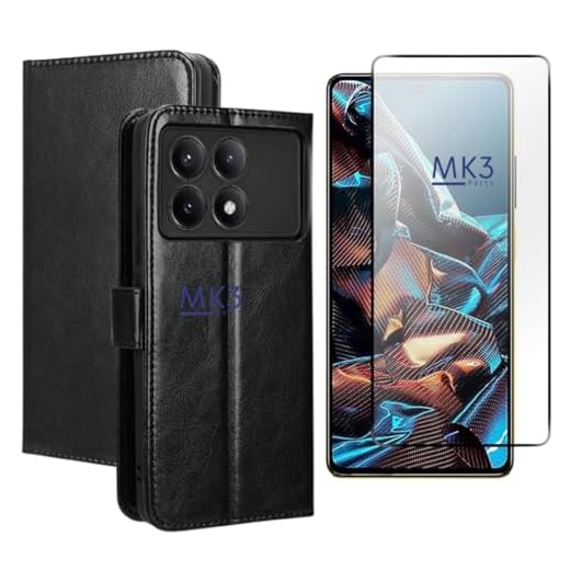 Capa Carteira Flip Cover Case e Película 3D Compatível Com Poco X6 Pro (Não Poco X6)