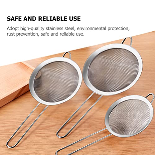 Cabilock 3Pcs Escumadeiras de Aço Inoxidável Colher Malha Fina Colheres Coador de Alimentos Graxa Fi