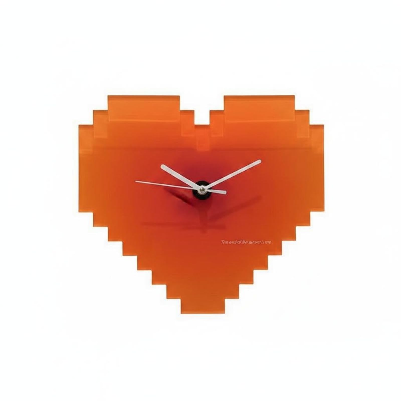 Horloge cœur silhouette géométrique contemporaine pour salon moderne noir grand