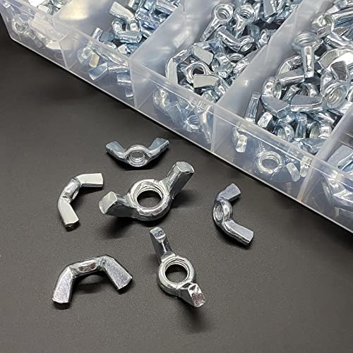 Écrous papillon pas américain SAE acier - Kit 175 pièces pour vis de 6# à 3/8'' - 4