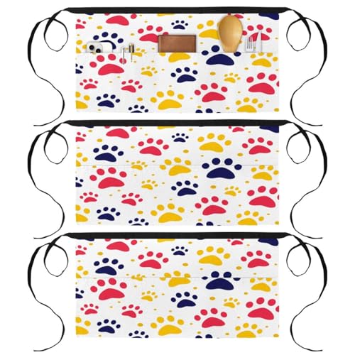Demi-tablier pour cuisine et pâtisserie qui protège vos vêtements avec ses 3 poches