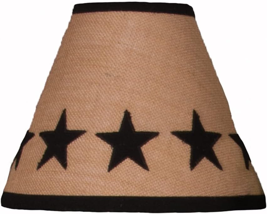Heritage House Black Star 12" Bulb Clip Fabric Lamp Shade by Raghu