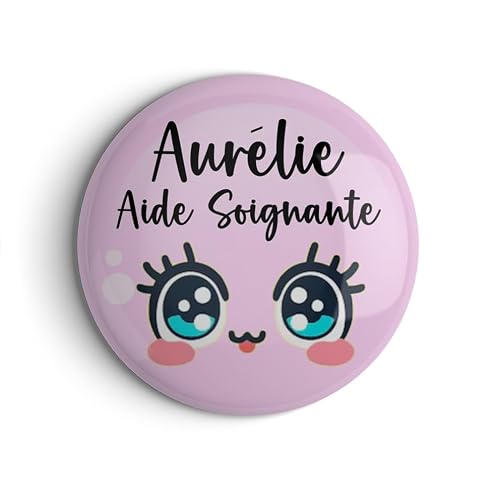 Badge Personnalisé métier, infirmière, Aide Soignante ou tout métier en 56mm