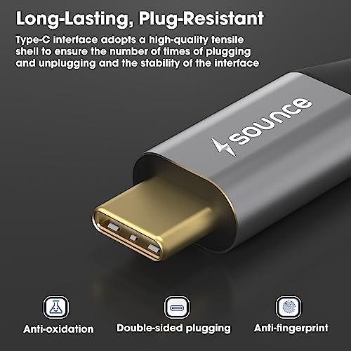 Image of Sounce Type C to HDMI Adapter, Type C to 4K Adapter (Thunderbolt 4 Compatible) with Video Audio Output for MacBook pro laptops, Compatible with All Smartphones and Tablet (Grey)