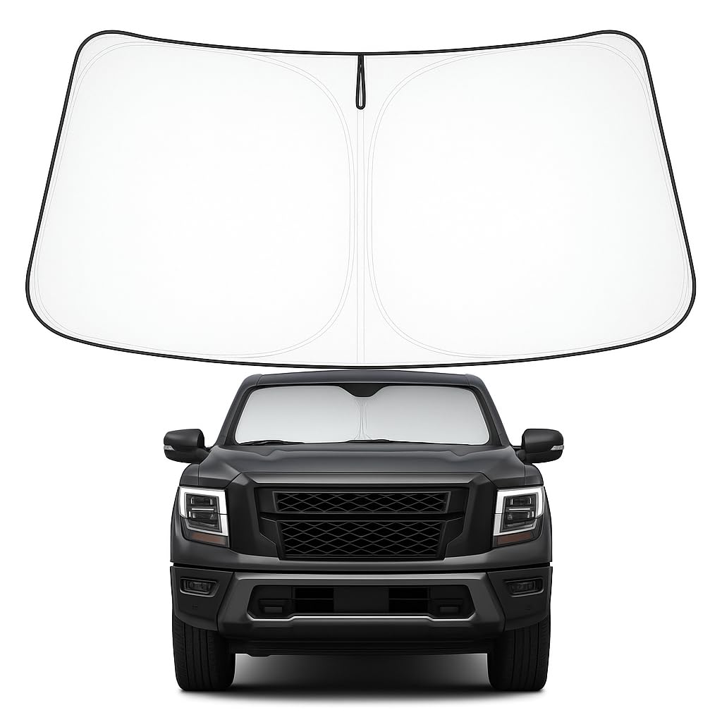 Proadsy Custom Fit 2020-2024 Nissan Titan Windshield Sun Shade, Blocks Heat