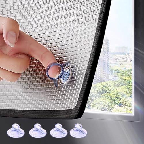 Heat Reflective Window Films Thermal Insulation Window Tinting Film with Metal Holes and Suckers Double Sided Aluminium Foil Sheet Attic Door and Roof Cover