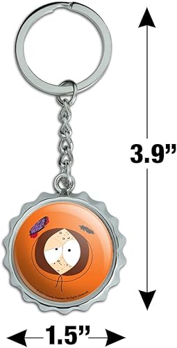 Miniatura 2 de South Park Kenny Roughed Up Keychain Chrome Plated Metal Pop Cap Bottle Opener