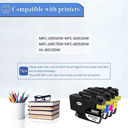 LC427 Ink Cartridges Compatible with Brother LC427 LC-427 XL Inkjet Cartridges Multi-Pack Standard Yield - Image 2