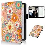 Server Book for Waitress - Leather Waiter Server Wallet Waitress Book&Waitstaff Organizer, Restaurant Guest Check Book Holder Money Pocket Presenter Fit Server Apron, Retro Daisy