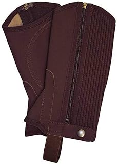 Hkm Polainas para hípica imitación de Nobuck con Insertos elásticos para niños y Adultos