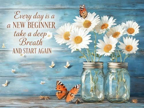 Image of WUSARPLY Daisy Stamped Cross Stitch Kits for Beginners Adults