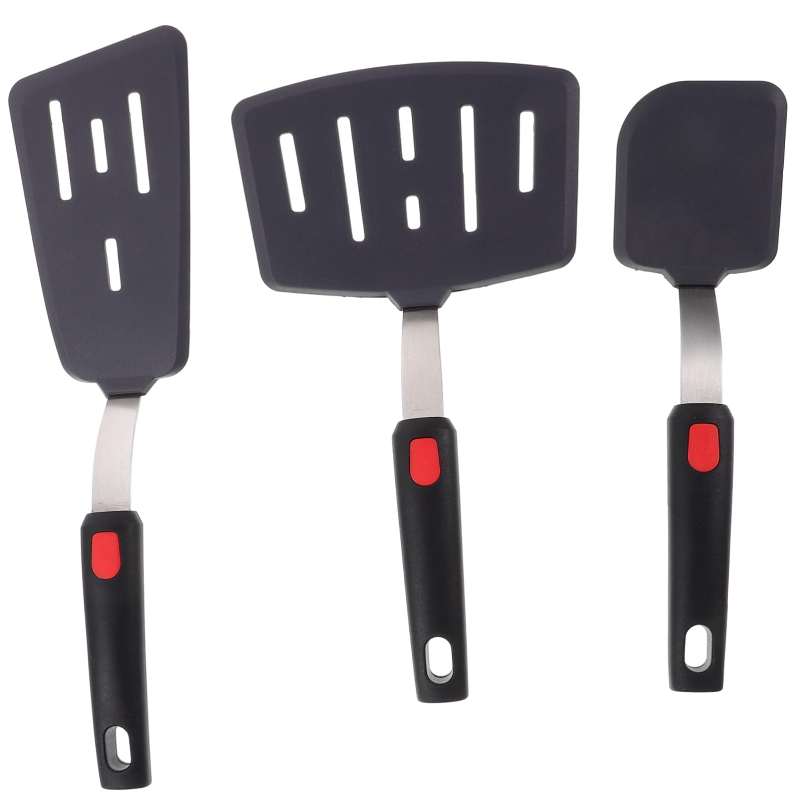 ibasenice 3 Pezzi Spatole Silicone Riutilizzabili per Spatola per Pani Antiaderenti Utensile per Pancake Hamburger e Tacos Accessorio e Ristoranti