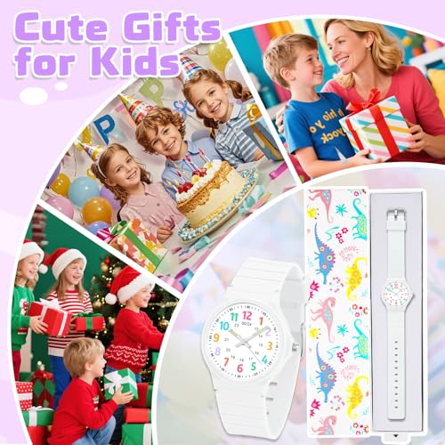 Image of Juboos Kids Watch Analog for Boys Girls Toddler, 3ATM Waterproof Wirstwatch Learning Time and Easy to Read