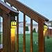 InSassy Solar Wall Lights Outdoor - Wireless Led Waterproof Security Lighting for Fence, Deck, Landscape, Patio, Front Door, Wall, Stair, Yard and Driveway Path - Warm / Color Changing - 8 Pack