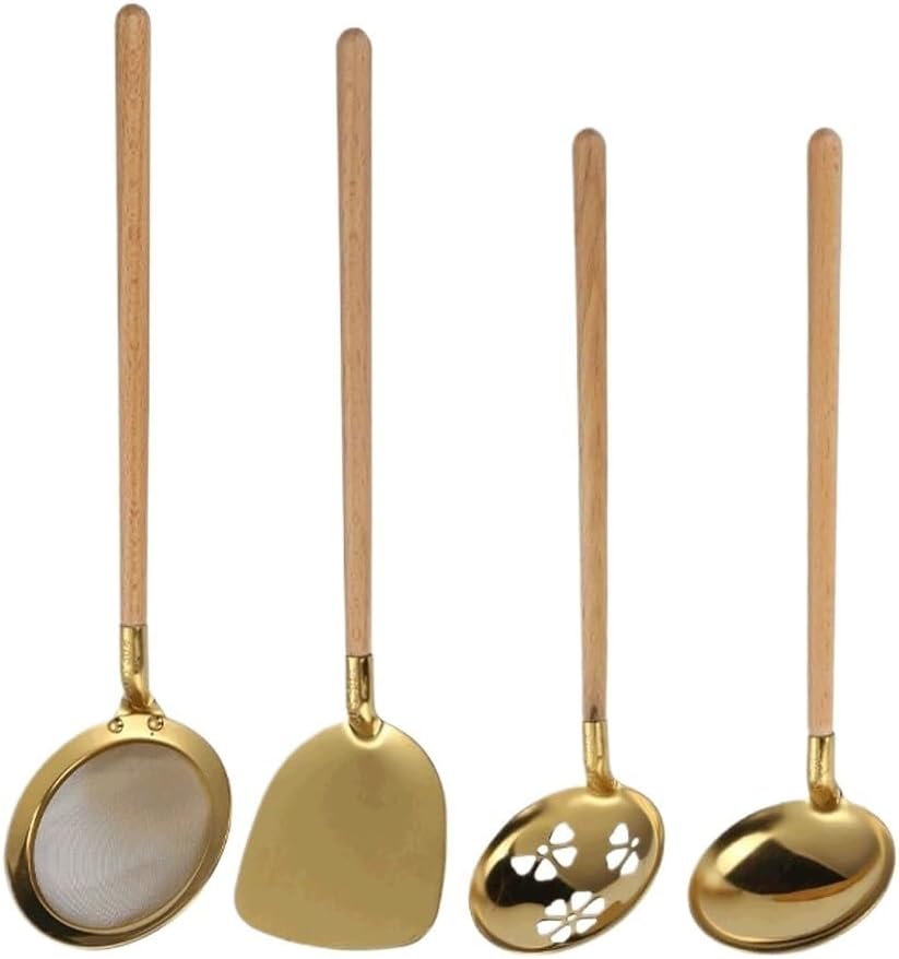 Kitchen Utensils Tool Set Spatula for Stainless Steel Cooking Equpment Accessories Essentials(D)