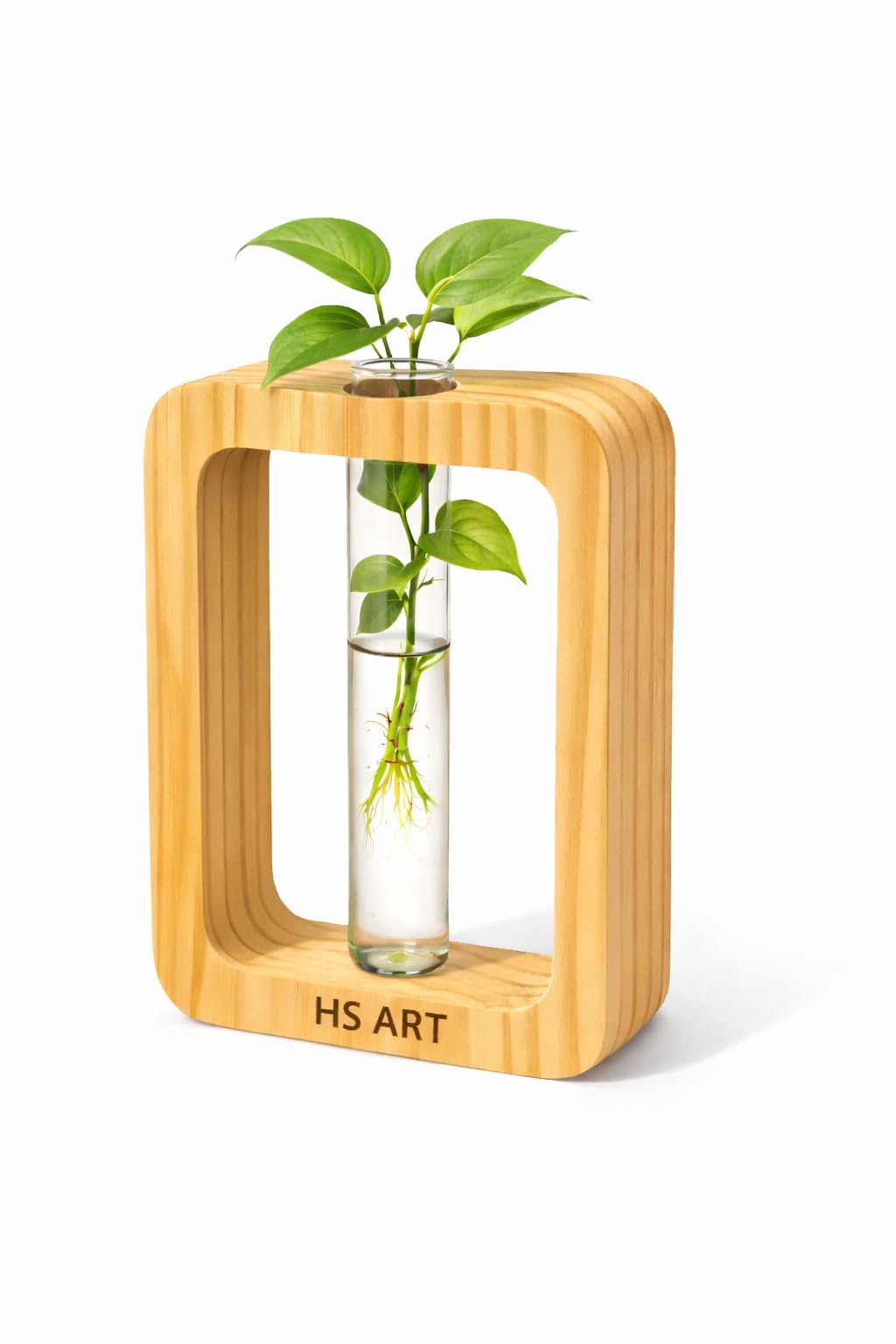 HS Art Table Flower Vase/Propagation/Decor Plant Holder Dining Table Flower Vase for Decor Home Office Living Room Size 6.3X4.5 Inch (Rectangular) (1)