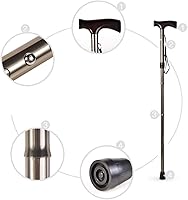 Vista 4 de Fullgaden Versión mejorada para senderismo, senderismo, camping y poste plegable, portátil, ajustable, muletas de montañismo al aire libre para Rojo