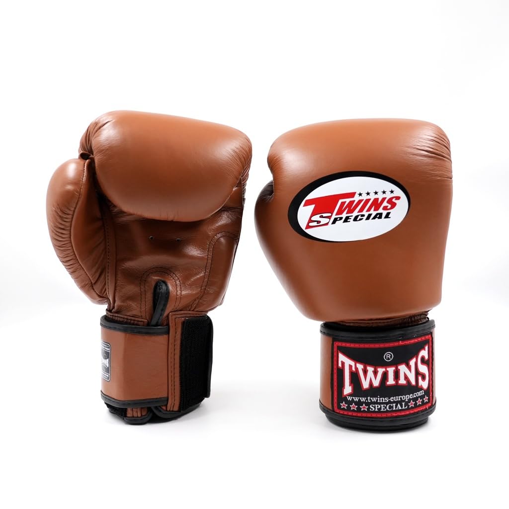 Twins Special BGVL-3 retro brown Boxing Gloves leather Muay Thai Kickboxing 14 OZ