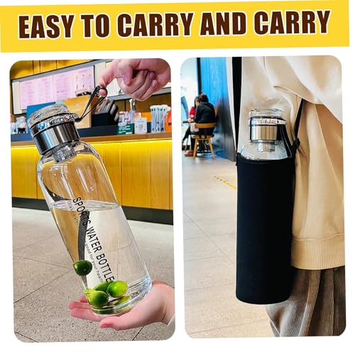 Bouteille d'eau en verre avec infuseur de thé 750ml gourde étanche nomade chaude