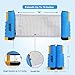 GSE Games & Sports Expert Blue Adjustable Retractable Ping Pong Net & Post. Portable Table Tennis Net & Clamps. Replacement Ping Pong Net for Any Tables