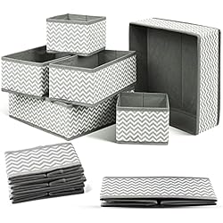 Cajones Tela Leroy Merlin WDJLNZB Caja de Almacenamiento de Tela, Juego de 10 Organizadores de Cajones, Cajas de Almacenaje para Armario de Dormitorio para Guardar Calcetines, Ropa Interior, Camisa, Pantalones (gris)