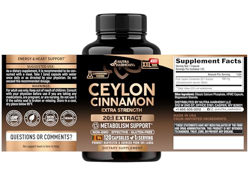 NutraHarmony Ceylon Cinnamon 20:1 Extract