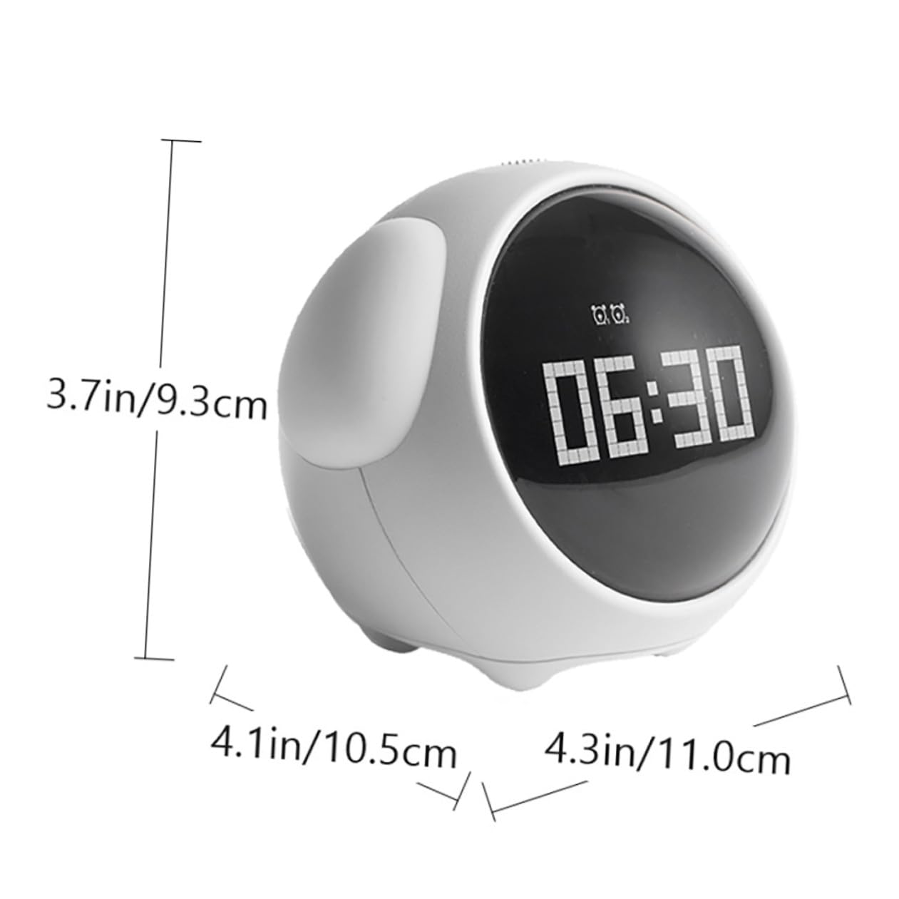 SOIMISS Reloj LED de Expresión, Despertador Digital Recargable 1500mah