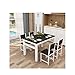 AKKY Conjunto de Comedor,Conjunto Mesa de Pino y 4 sillas,Mesa de Cocina con Set de sillas,para salón,Sala de Estar,Cocina,Oficina y Restaurante,140 * 70cm