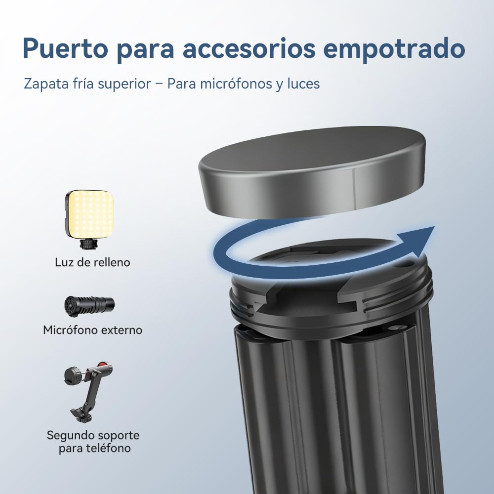 Trípode Selfie Auto Open 160 cm para móvil