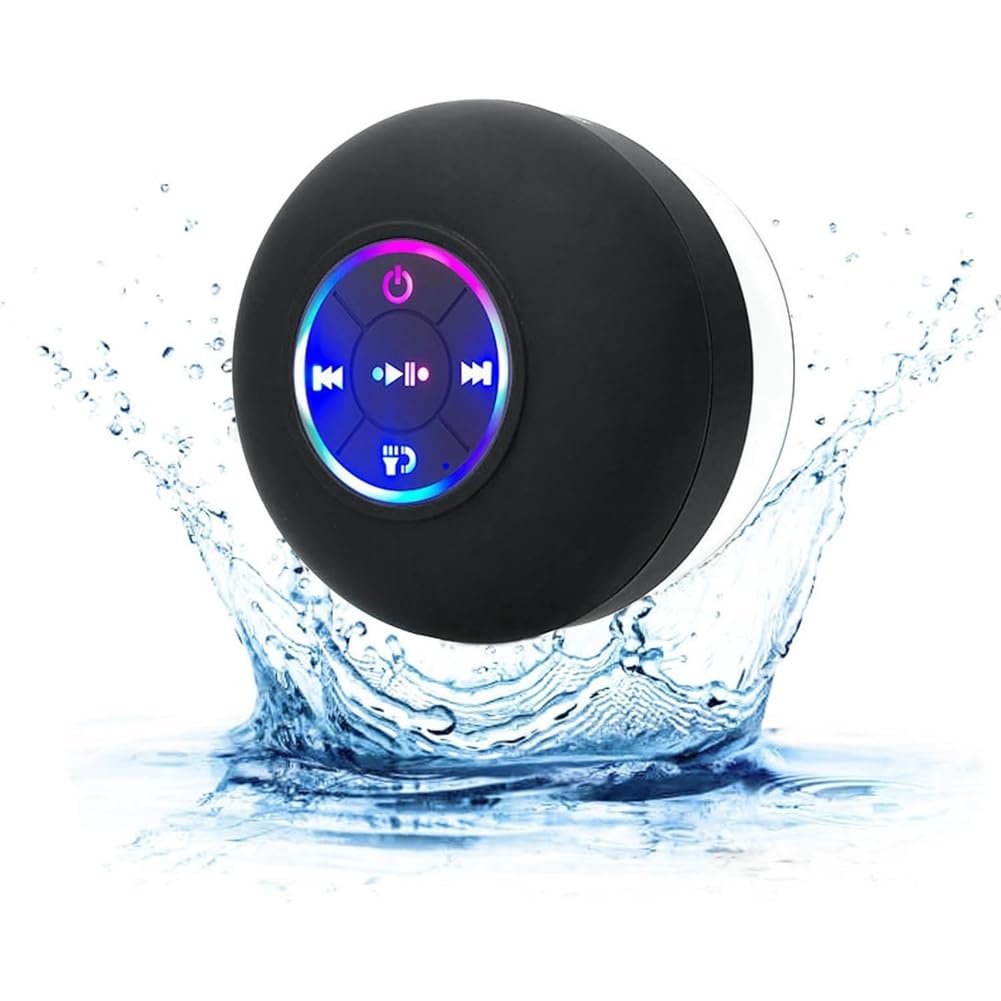 Altavoz Bluetooth Para Ducha IPX4 – Luz LED, Ventosa, 3W De Sonido | Portátil, Impermeable Y Con Bluetooth 5.0