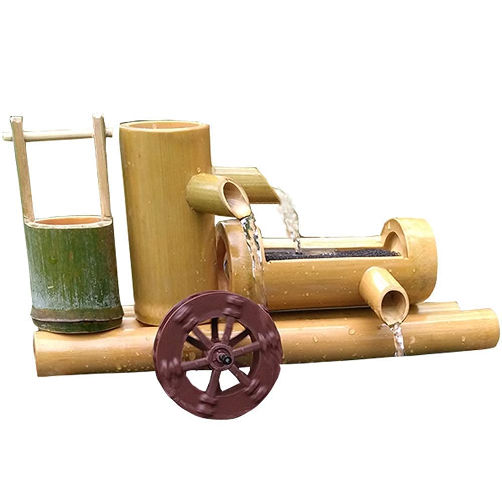 Aioneer Zen Garden Water Fountain Bamboo WaterRocking Pump Water Landscape, Feng Shui Water Fountain Japanese Garden Decoration,30Cm Decoration