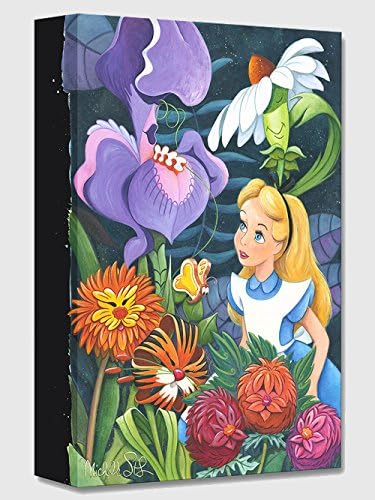 Une Conversation Avec Fleurs Tresors Sur Toile Disney Alice Au Pays Des Merveilles Galerie Enveloppe Sur Toile Murale Art Par Michelle St Laurent Amazon Fr Cuisine Et Maison