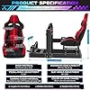 Likeem Racing Simulator Cockpit Stand with Elite Series Racing Seats, Adjustable Height, Universal Compatibility for Logitech/Thrustmaster/Fanatec G29 G920 G923 T80 T300, USB, Ergonomic, Modular #1