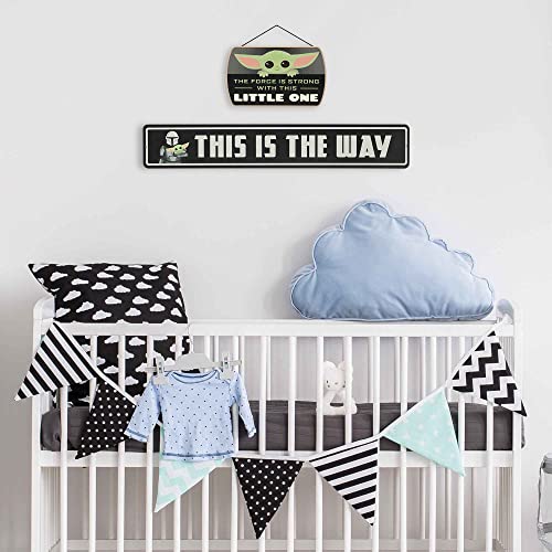 Open Road Brands Disney Star Wars: The Mandalorian Baby Yoda This Is The Way Metal Wall Decor - Mandalorian Wall Art Featuring Grogu, The Child #TOP4
