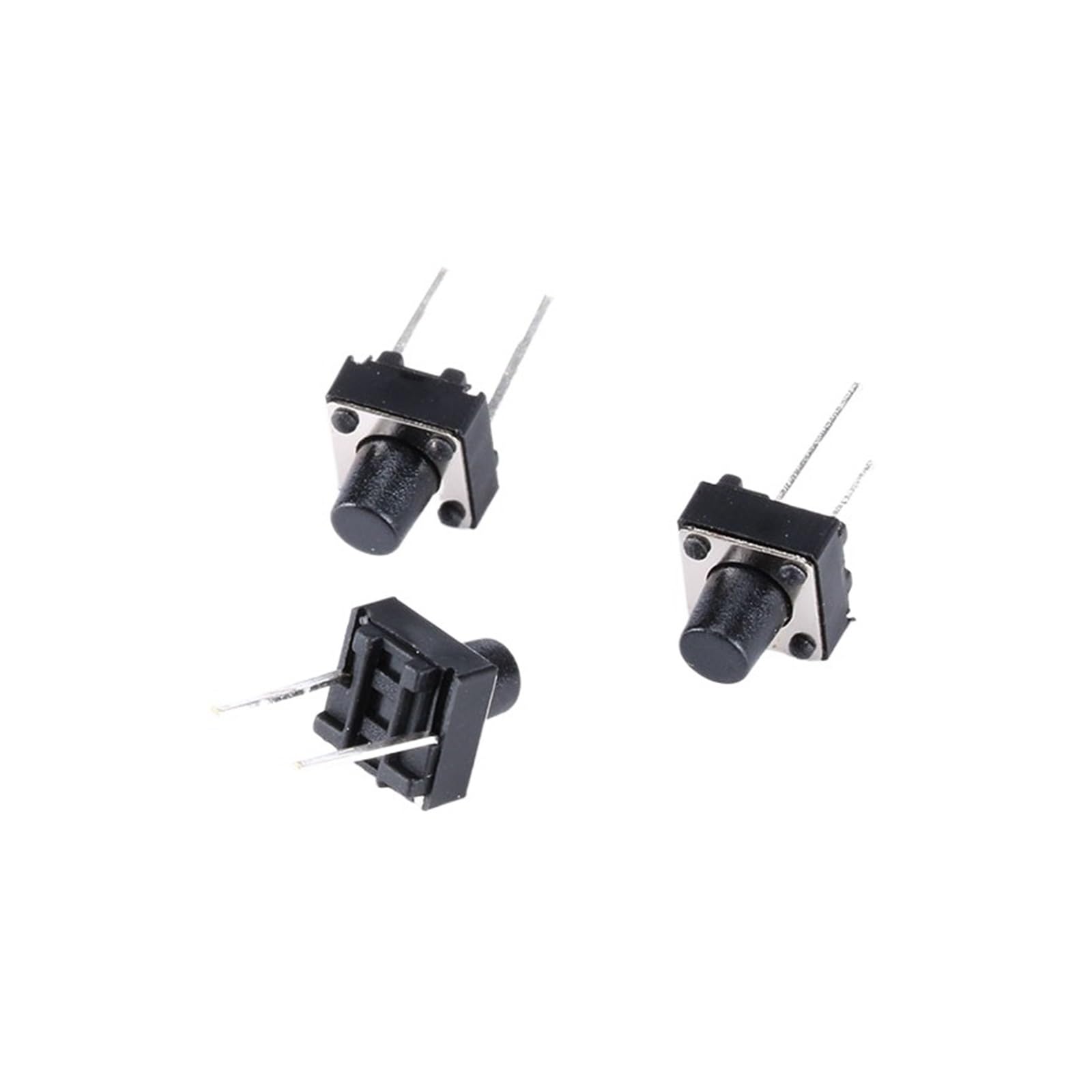 Interruptor de boton tactil 6x6x5mm micro switch 2 pines pulsador electronico para PCB