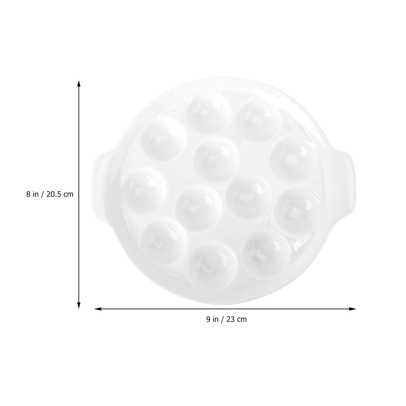 Hemoton - Platos para caracoles de cerámica, 12 agujeros para hornear